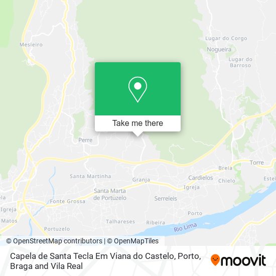 Capela de Santa Tecla Em Viana do Castelo mapa