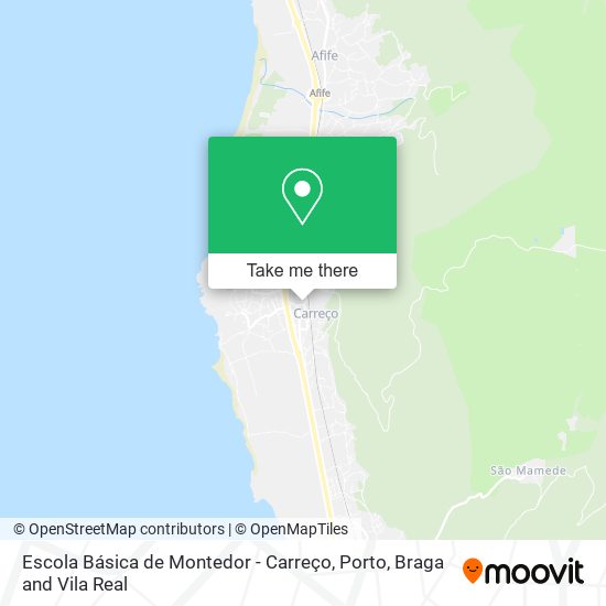 Escola Básica de Montedor - Carreço mapa