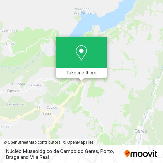 Núcleo Museológico de Campo do Geres mapa