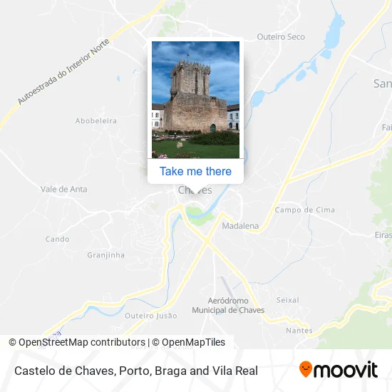 Castelo de Chaves map
