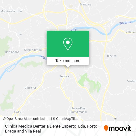 Clínica Médica Dentária Dente Esperto, Lda mapa