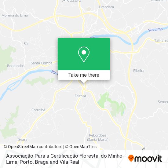 Associação Para a Certificação Florestal do Minho-Lima map