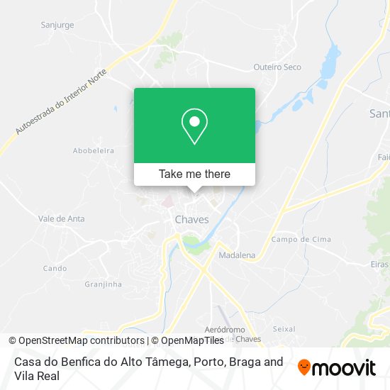 Casa do Benfica do Alto Tâmega mapa