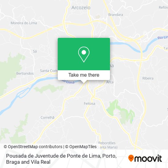 Pousada de Juventude de Ponte de Lima mapa