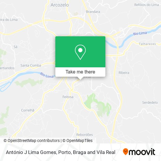 António J Lima Gomes map
