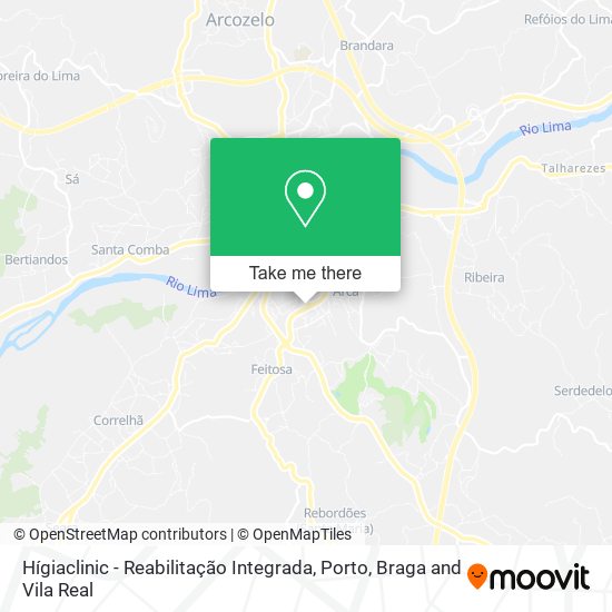 Hígiaclinic - Reabilitação Integrada mapa