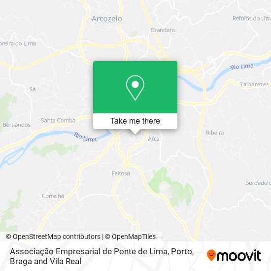 Associação Empresarial de Ponte de Lima map