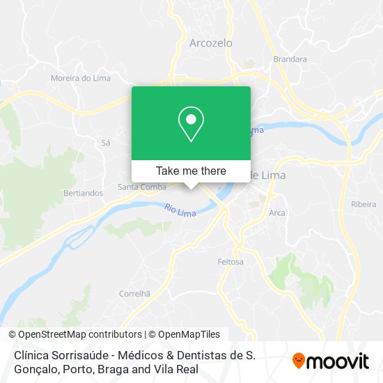 Clínica Sorrisaúde - Médicos & Dentistas de S. Gonçalo map