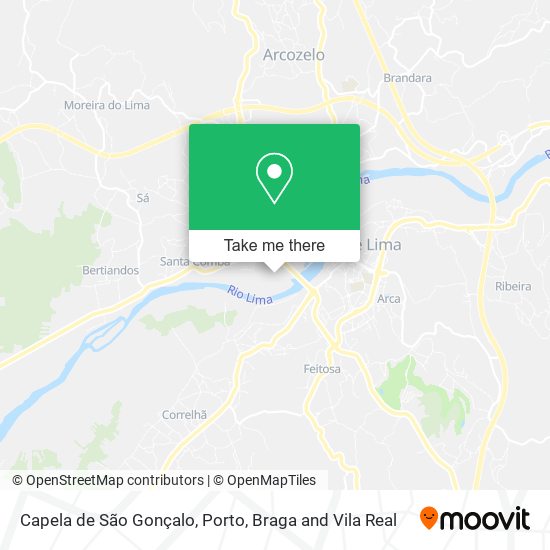 Capela de São Gonçalo mapa