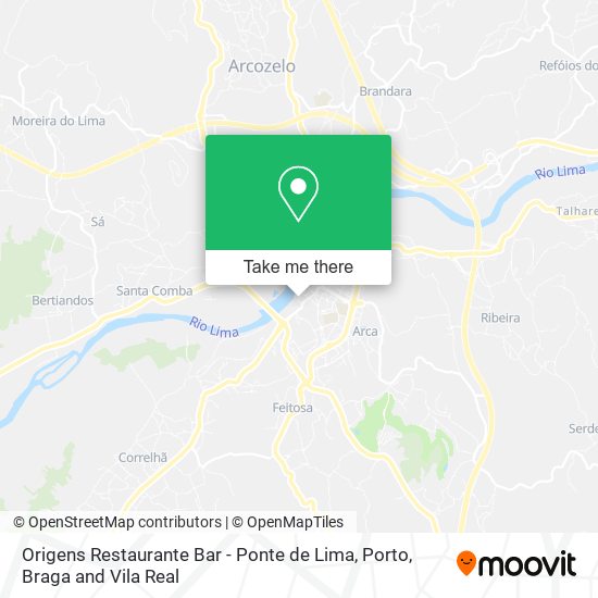 Origens Restaurante Bar - Ponte de Lima map