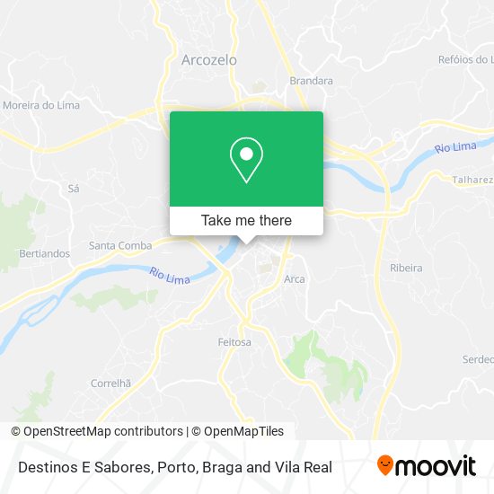 Destinos E Sabores mapa