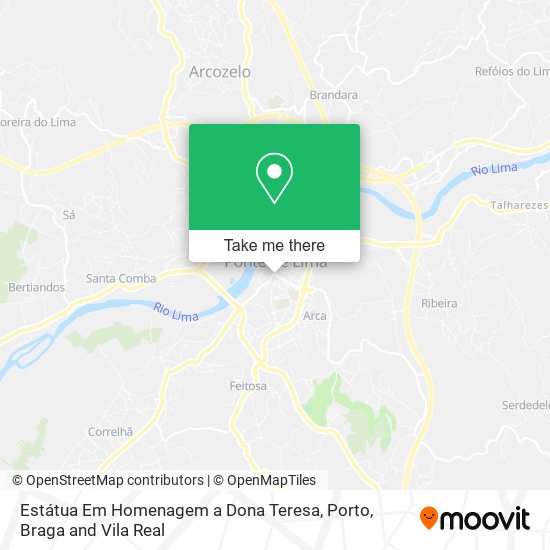 Estátua Em Homenagem a Dona Teresa map