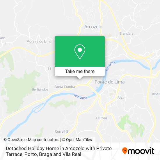 Detached Holiday Home in Arcozelo with Private Terrace map