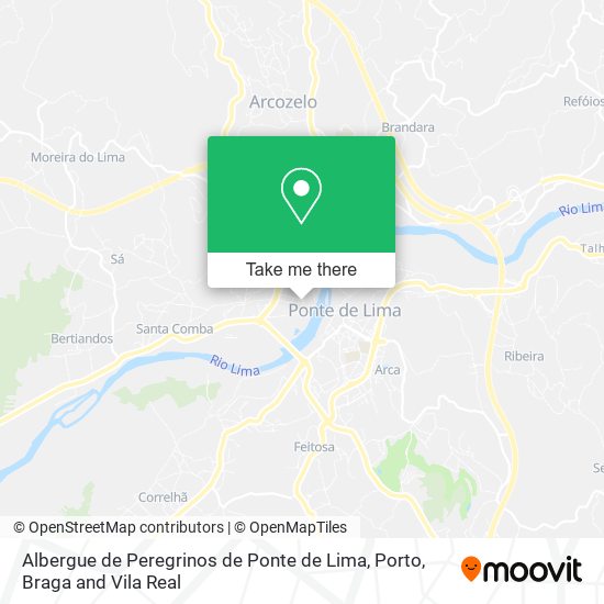 Albergue de Peregrinos de Ponte de Lima mapa