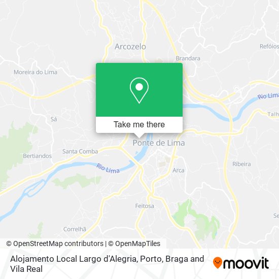Alojamento Local Largo d'Alegria mapa
