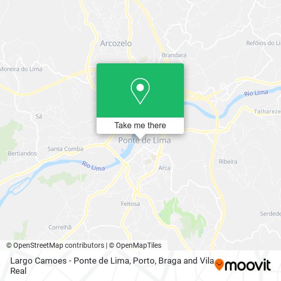 Largo Camoes - Ponte de Lima mapa