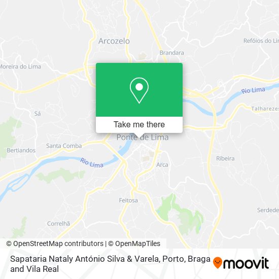 Sapataria Nataly António Silva & Varela mapa