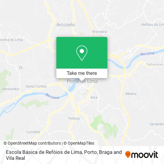 Escola Básica de Refóios de Lima map