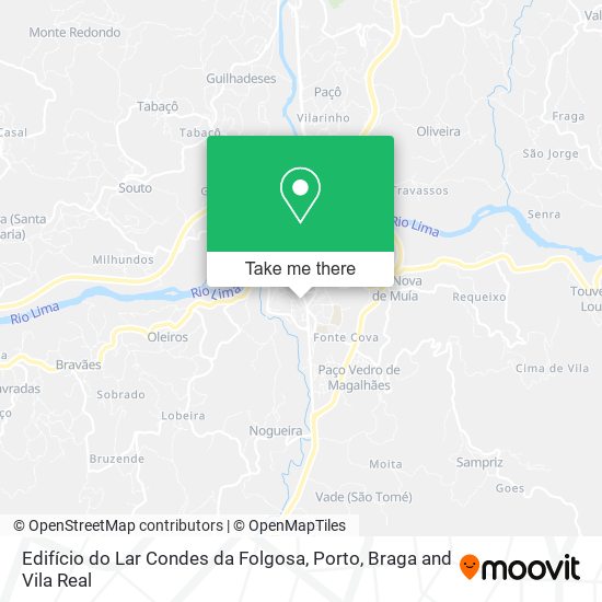 Edifício do Lar Condes da Folgosa mapa