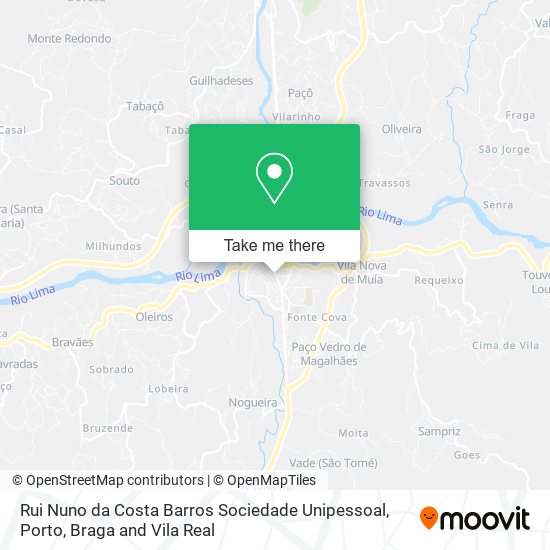Rui Nuno da Costa Barros Sociedade Unipessoal mapa