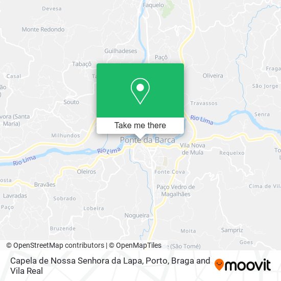 Capela de Nossa Senhora da Lapa mapa