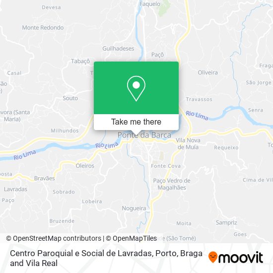 Centro Paroquial e Social de Lavradas map