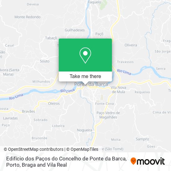 Edifício dos Paços do Concelho de Ponte da Barca map