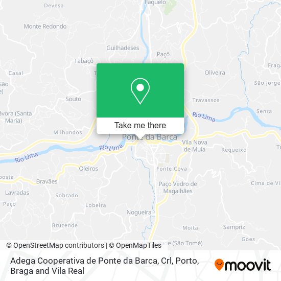 Adega Cooperativa de Ponte da Barca, Crl map