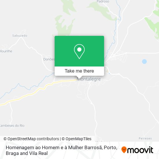 Homenagem ao Homem e à Mulher Barrosã mapa