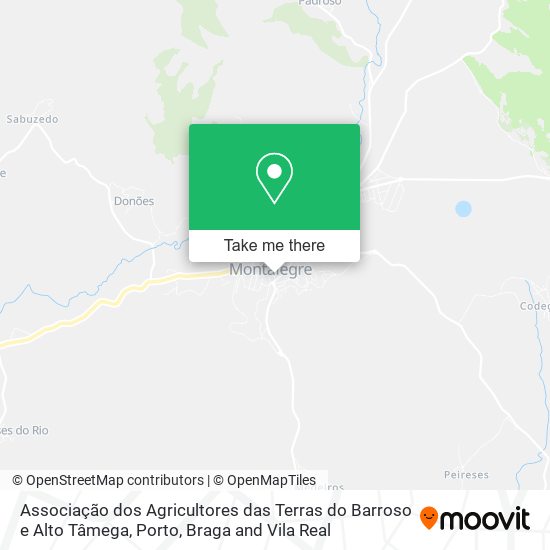 Associação dos Agricultores das Terras do Barroso e Alto Tâmega map