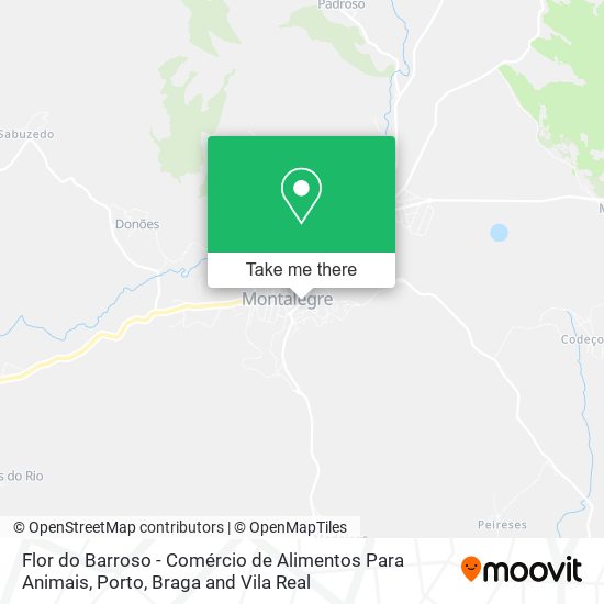 Flor do Barroso - Comércio de Alimentos Para Animais map