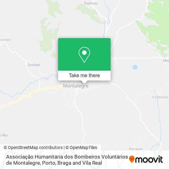 Associação Humanitária dos Bombeiros Voluntários de Montalegre mapa