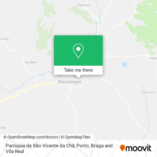 Paróquia de São Vicente da Chã map