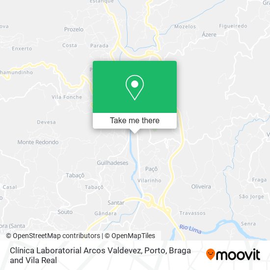 Clínica Laboratorial Arcos Valdevez mapa