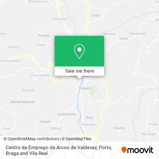 Centro de Emprego de Arcos de Valdevez mapa