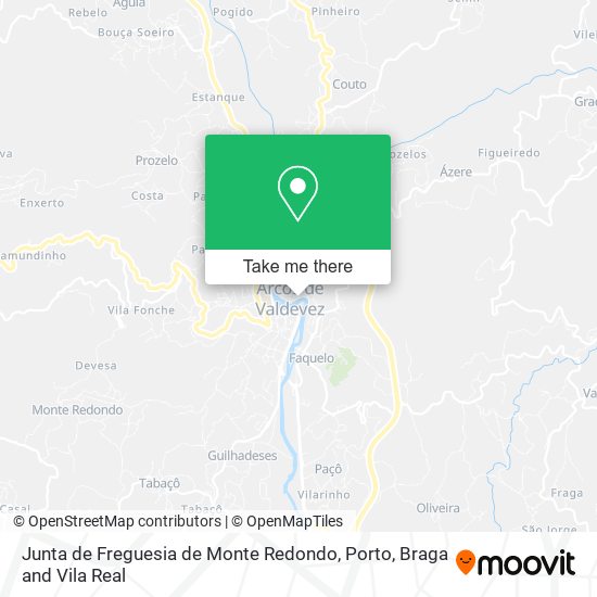 Junta de Freguesia de Monte Redondo mapa