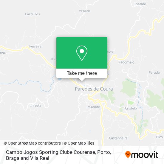 Campo Jogos Sporting Clube Courense map