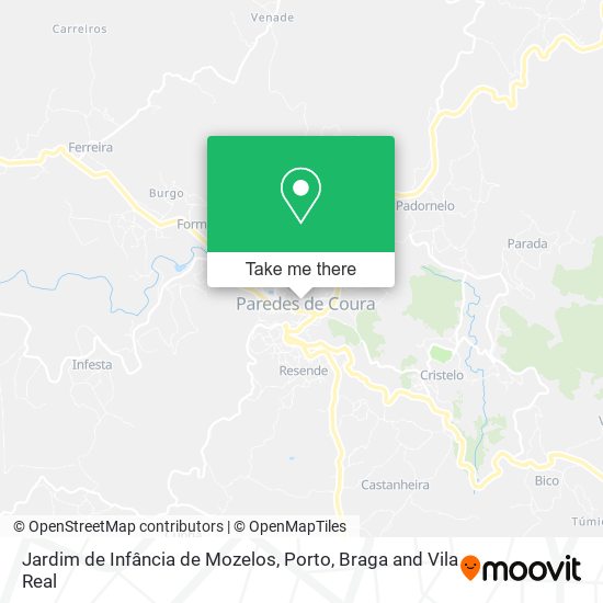Jardim de Infância de Mozelos mapa
