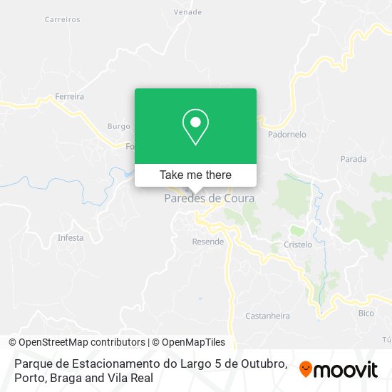 Parque de Estacionamento do Largo 5 de Outubro mapa