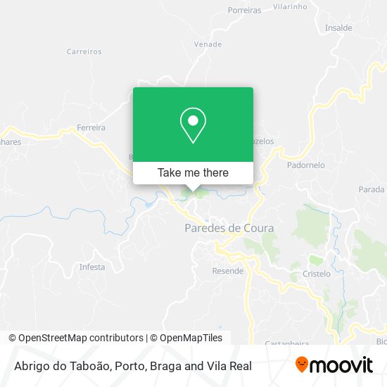 Abrigo do Taboão map