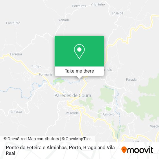 Ponte da Feteira e Alminhas map