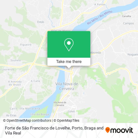 Forte de São Francisco de Lovelhe map