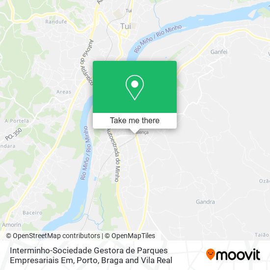 Interminho-Sociedade Gestora de Parques Empresariais Em mapa