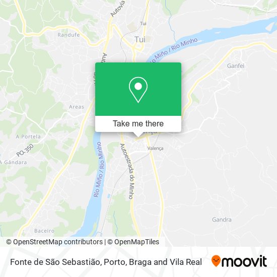 Fonte de São Sebastião mapa