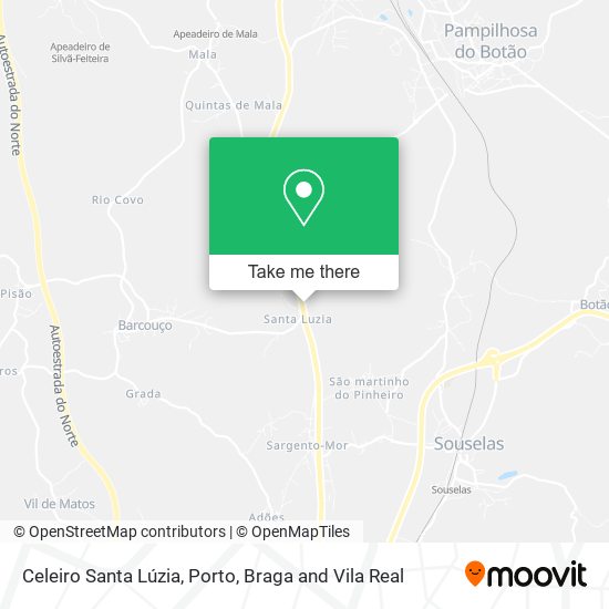 Celeiro Santa Lúzia mapa
