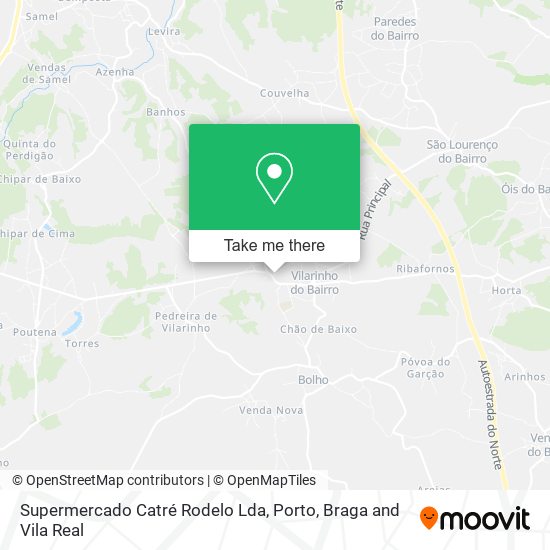 Supermercado Catré Rodelo Lda mapa