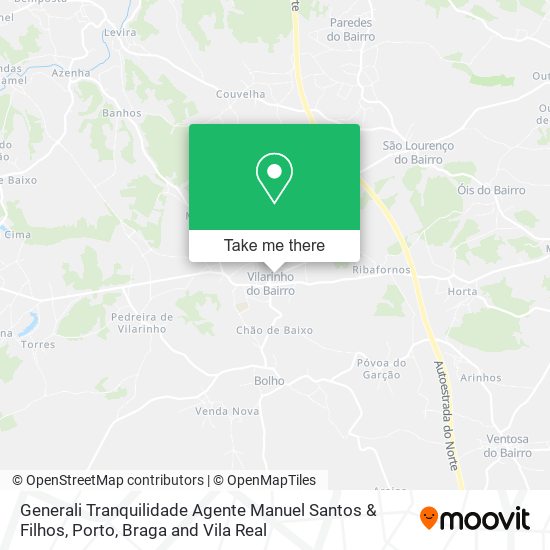 Generali Tranquilidade Agente Manuel Santos & Filhos map