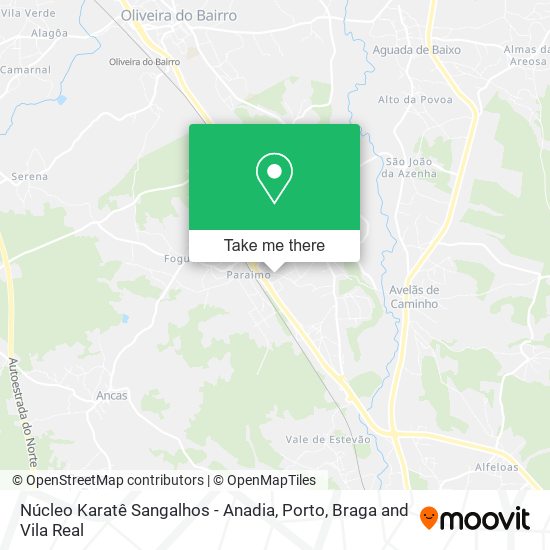 Núcleo Karatê Sangalhos - Anadia map