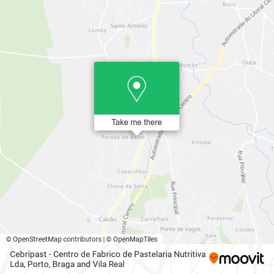 Cebripast - Centro de Fabrico de Pastelaria Nutritiva Lda map