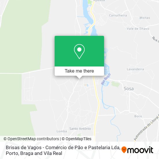 Brisas de Vagos - Comércio de Pão e Pastelaria Lda map